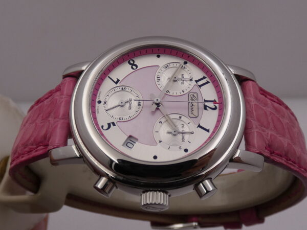 Cronografo Chopard Mille Miglia 12/8900 33mm PINK M.O.P. DIAL TOP CONDITION For Ladies EDIZIONE LIMITATA DI 2000PZ AL MONDO Elton John Aids Foundation