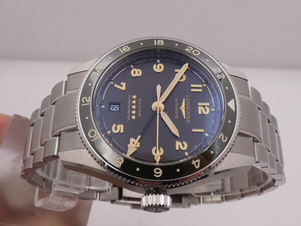 Longines Zulu Time GMT LIKE NEW BOX PAPERS & COSC GREEN Bezel Anno 2024 Automatico Acciaio L3.802.4