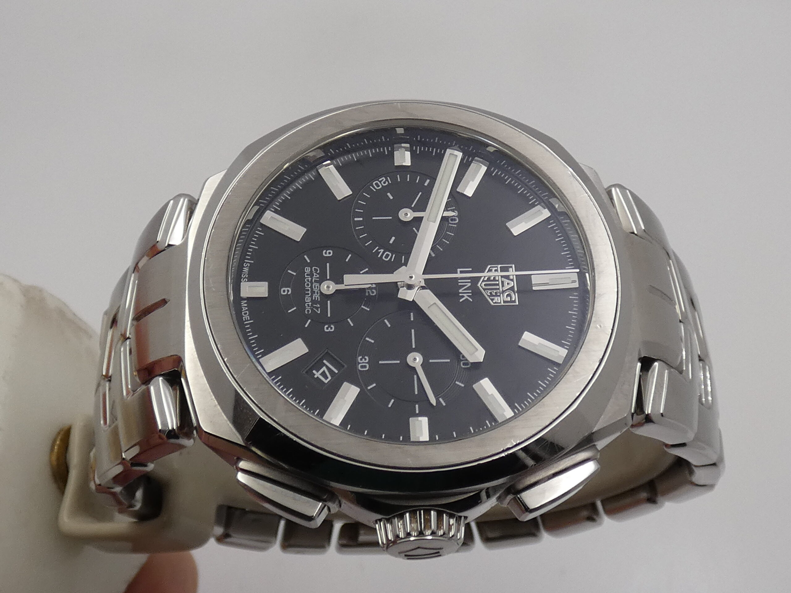 Cronografo TAG Heuer Link Calibre 17 Automatic CBC2110 With LINK BRACELET Acciaio - immagine 4