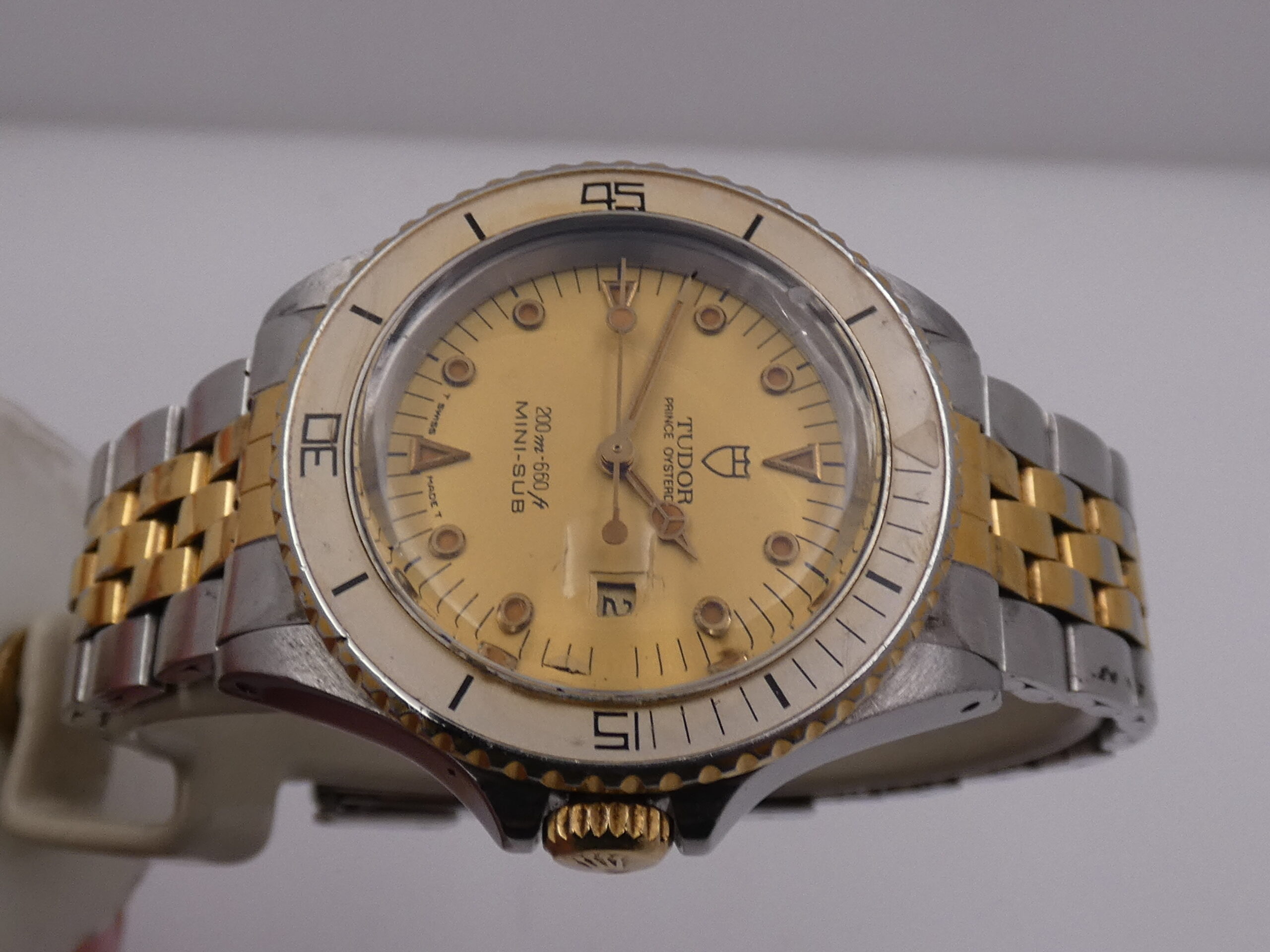 Tudor Prince Oysterdate Mini Sub 94401 By Rolex Nipple Dial Automatico Acciaio & 18Kt G.F. Anno 1988 - immagine 3