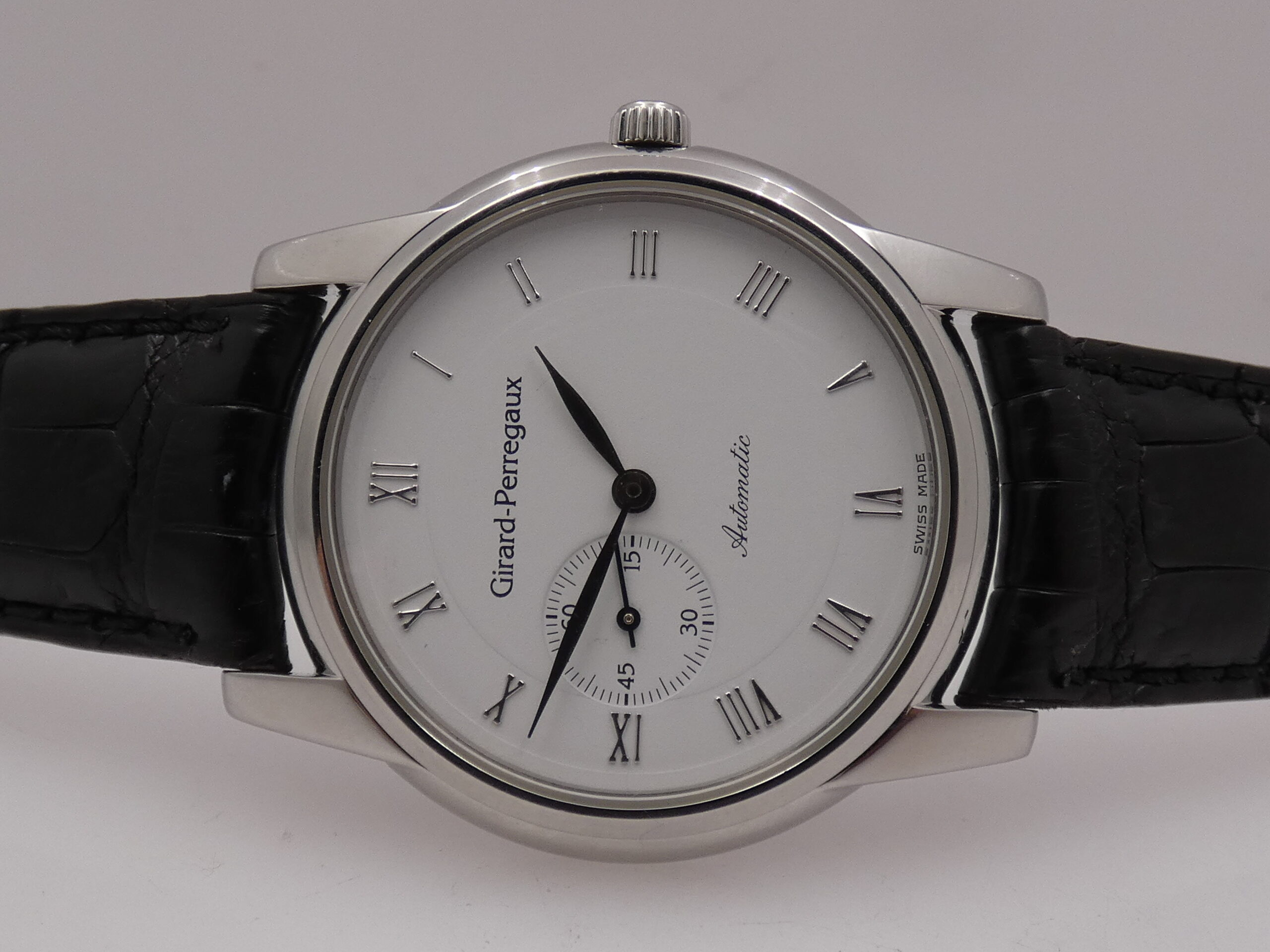 Girard Perregaux Small Second 9050 Automatico White Dial Acciaio ANNI 90 Classic Watch - immagine 5