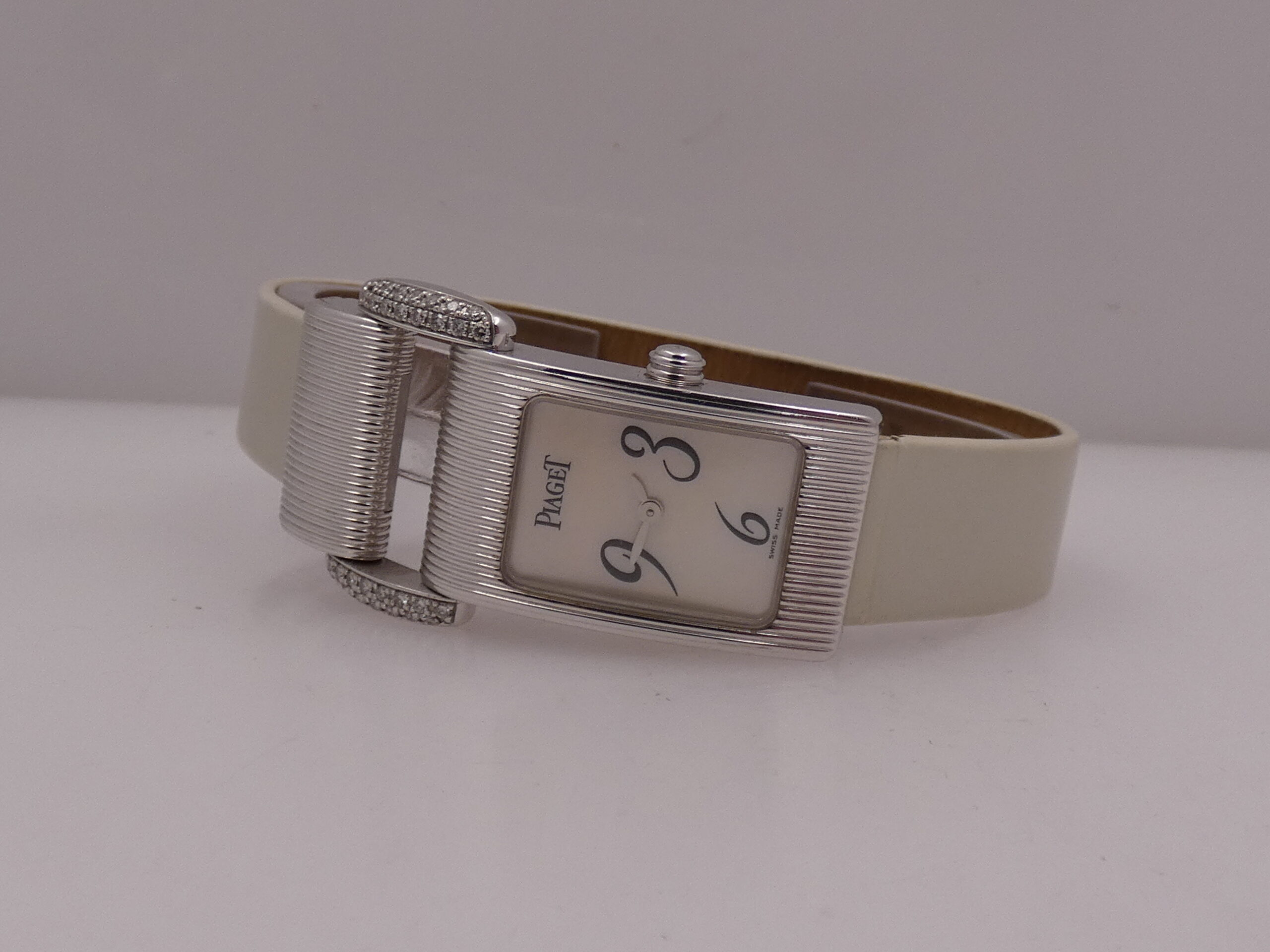 Piaget Protocole Lady 5322 Oro Bianco 18Kt & Anse Factory Diamonds M.O.P. DIAL ANNI 2000 - immagine 5