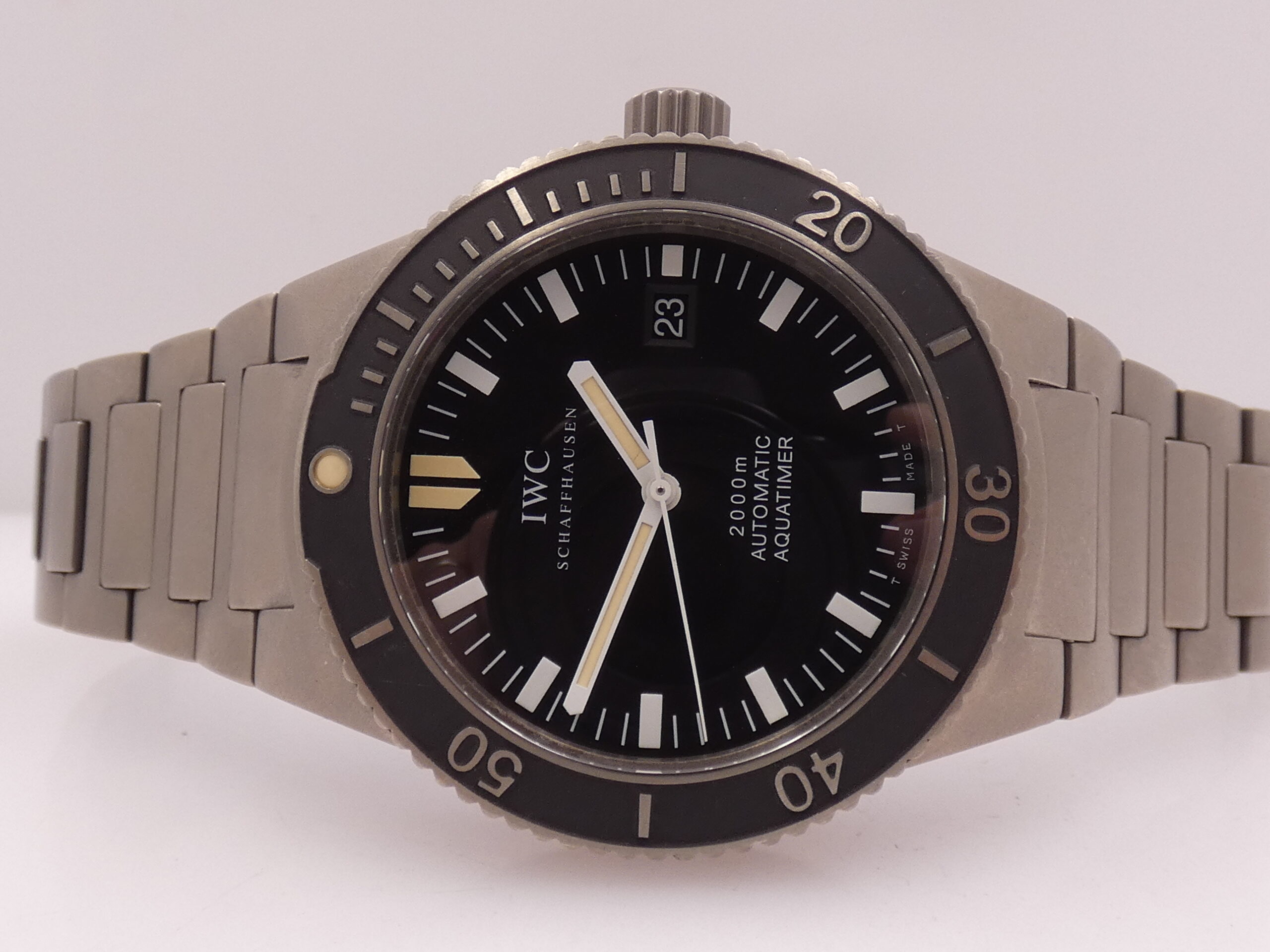 IWC Aquatimer Automatic 2000 GST 2000m IW353601 Black Dial Titanio Anni 2000 Braccialato - immagine 5