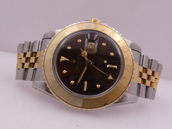Rolex GMT-Master 16753 Brown Tiger Eye Nipple Dial Ghost Bezel ANNI 1981 18Kt Oro&Acciaio Jubilee Automatico ROOTBEER !!!