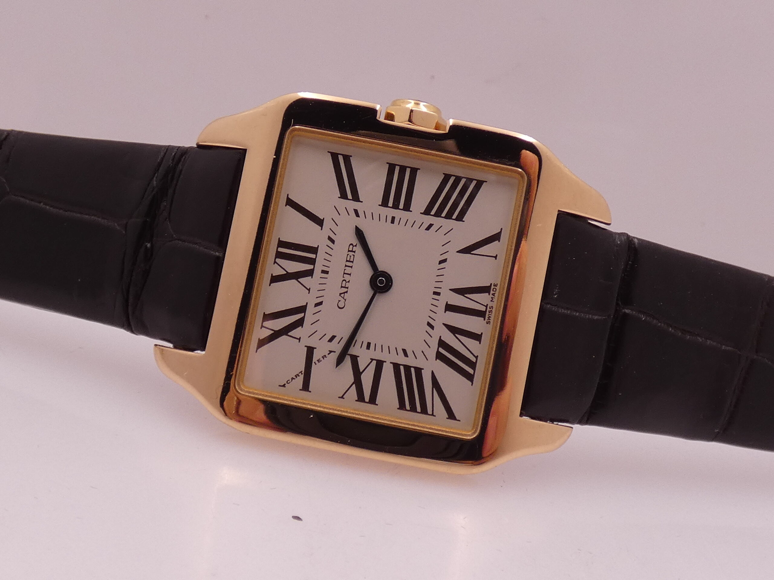 Cartier Santos Dumont 30mm 2788 Oro Rosa 18Kt LIKE NEW BOX&PAPERS Anno 2018 Ref. W2009251 - immagine 5