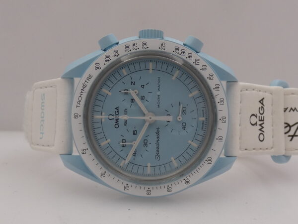 Cronografo Swatch Moonswatch x Omega "Mission To Uranus" WITH BOX Bioceramic Case Ref. SO33L100 Edizione Speciale