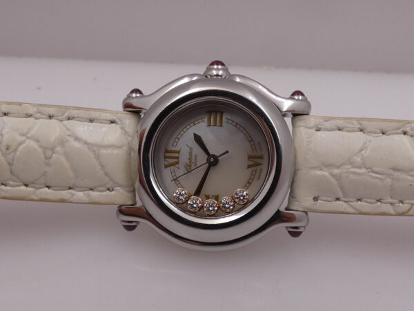 Chopard Happy Sport Lady M.O.P. & Diamanti Fluttuanti Quadrante "Happy" Anni 2000's Acciaio Ref. 27/8245-21