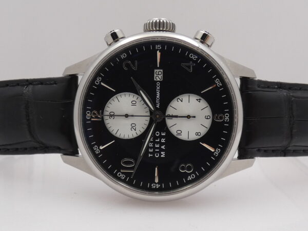Cronografo TCM Terra Cielo Mare Milano BOX&PAPERS ANNO 2017 LIKE NEW Automatico Acciaio