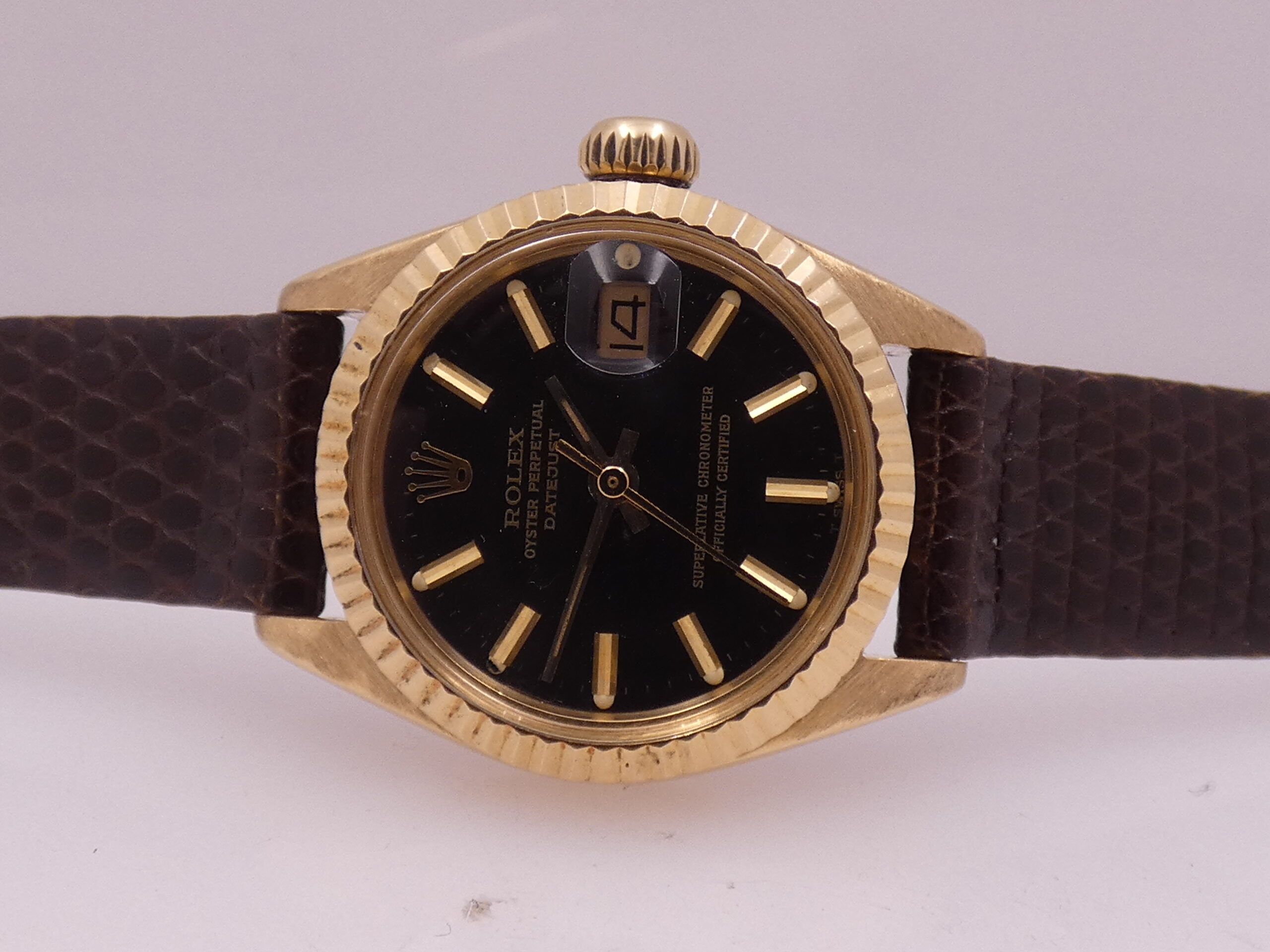 Rolex Lady-Datejust 6916 GILT DIAL Oro Massiccio 18Kt ANNO 1973 Automatico Wonderful Watch - immagine 4