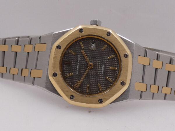 Audemars Piguet Royal Oak Lady Mid-Size 14470 Automatico Acciaio & Oro 18Kt With BOX Grey Dial ANNI '90 For Ladies