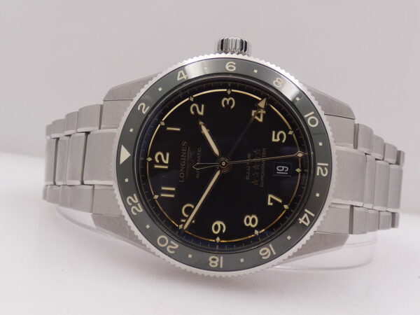 Longines Zulu Time GMT LIKE NEW BOX PAPERS & COSC GREEN Bezel Anno 2024 Automatico Acciaio L3.802.4