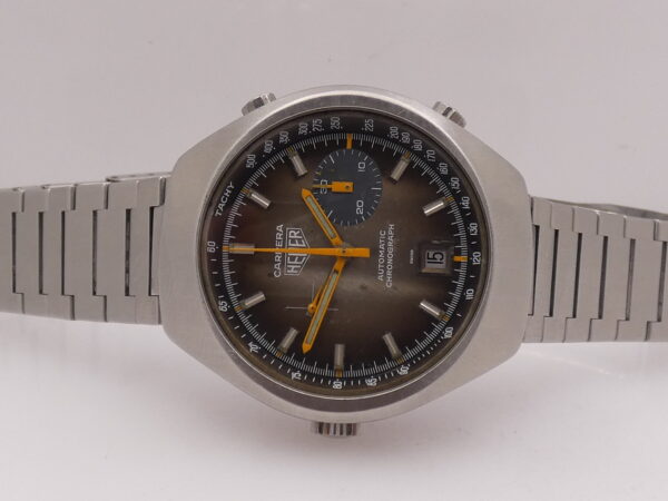 Cronografo Heuer Carrera Vintage Oversize 39mm FUME' Dial Automatico JUST SERVICED ANNI '70 Ref 150.573