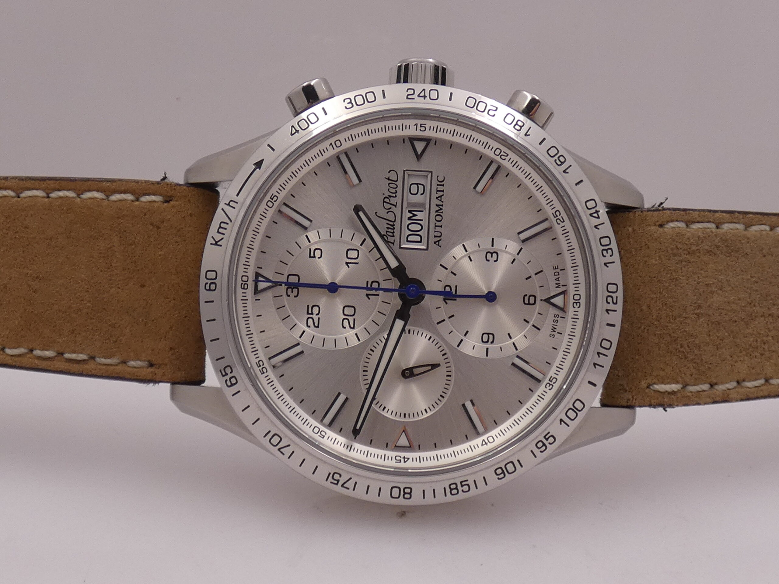 Cronografo Paul Picot Gentleman Sport 2127S 42mm LIKE NEW BOX&PAPERS Automatico Anno 2020 Acciaio - immagine 4