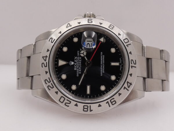 Rolex Explorer II 16570 JUST SERVICED Black Dial Anno 2002 Automatico Acciaio Braccialato Oyster