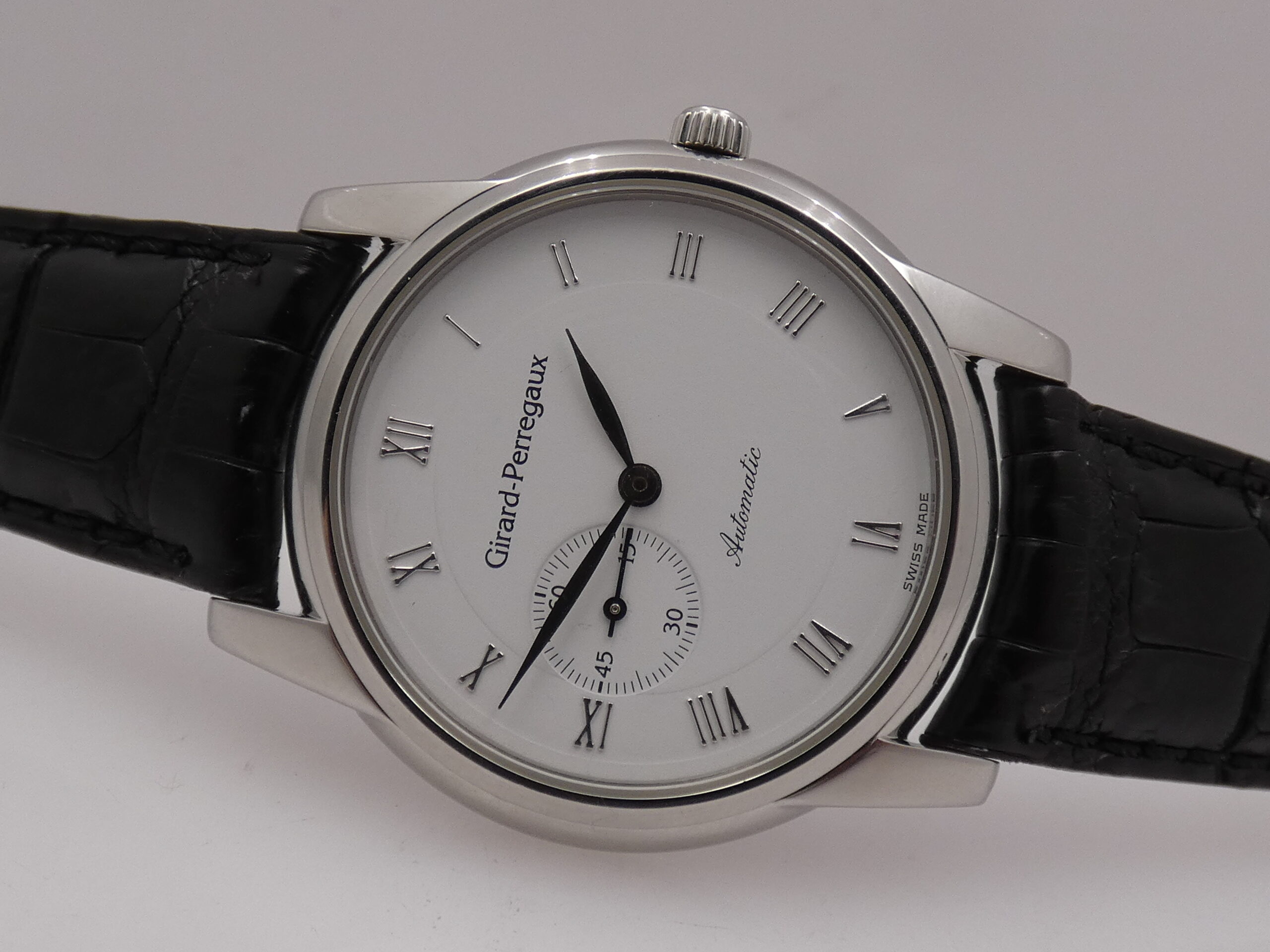 Girard Perregaux Small Second 9050 Automatico White Dial Acciaio ANNI 90 Classic Watch - immagine 6