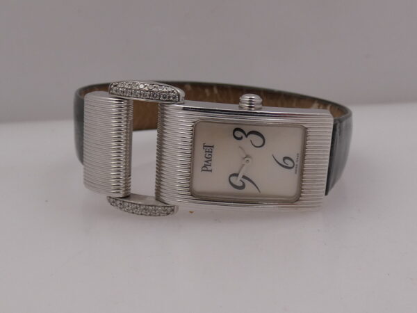 Piaget Protocole Lady 5322 Oro Bianco 18Kt & Anse Factory Diamonds M.O.P. DIAL ANNI 2000