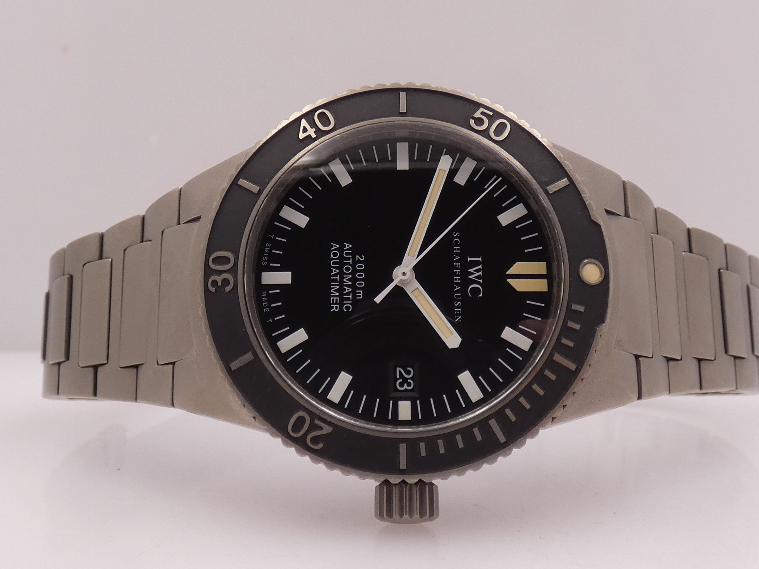 IWC Aquatimer Automatic 2000 GST 2000m IW353601 Black Dial Titanio Anni 2000 Braccialato - immagine 6