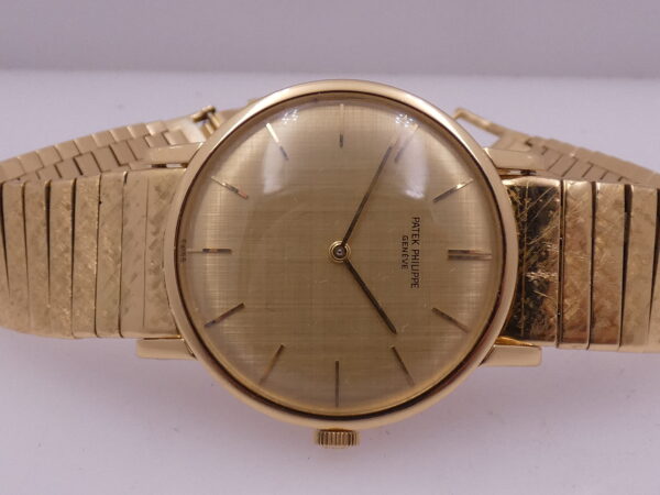 Patek Philippe Calatrava 3426 Bracciale Bark Oro Massiccio 18Kt Texured Dial ANNO 1965 Manuale Vintage