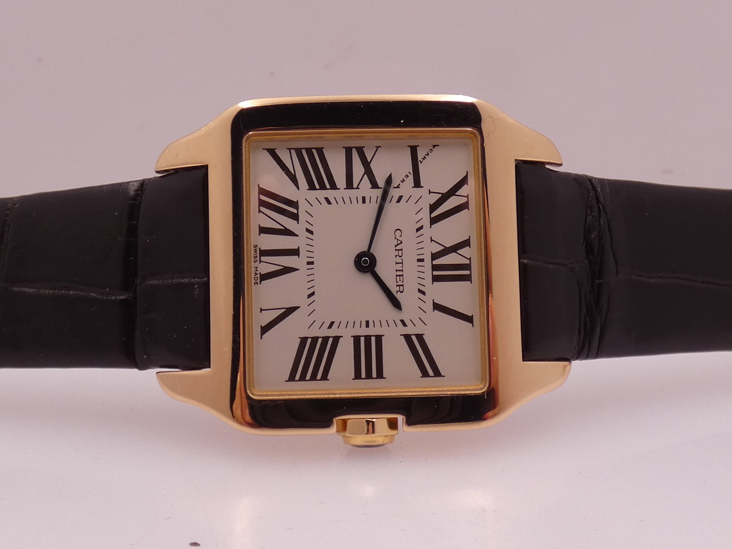 Cartier Santos Dumont 30mm 2788 Oro Rosa 18Kt LIKE NEW BOX&PAPERS Anno 2018 Ref. W2009251 - immagine 6