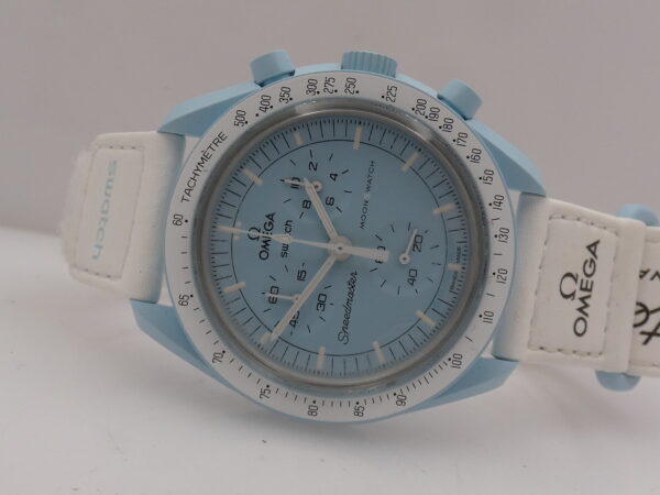 Cronografo Swatch Moonswatch x Omega "Mission To Uranus" WITH BOX Bioceramic Case Ref. SO33L100 Edizione Speciale