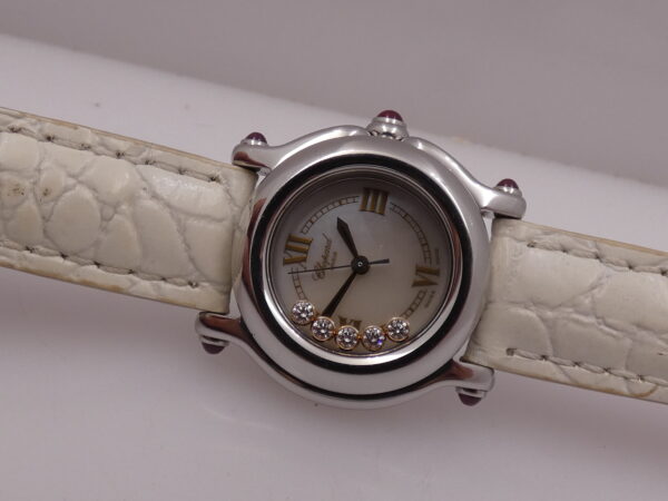 Chopard Happy Sport Lady M.O.P. & Diamanti Fluttuanti Quadrante "Happy" Anni 2000's Acciaio Ref. 27/8245-21
