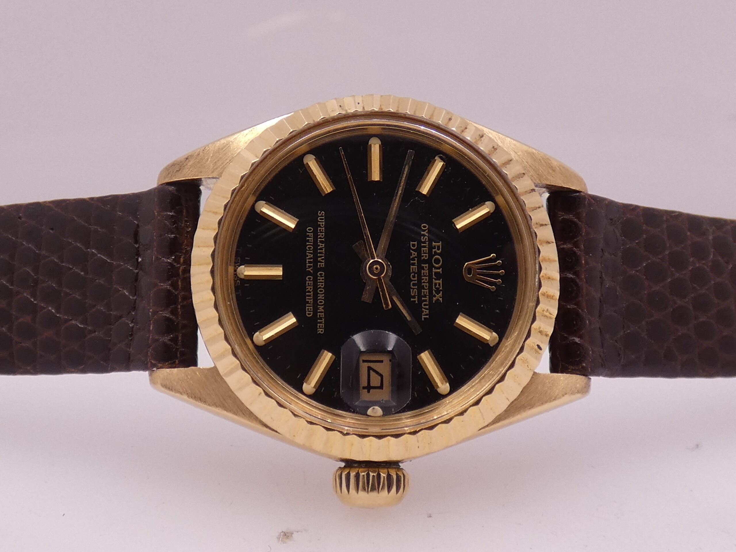 Rolex Lady-Datejust 6916 GILT DIAL Oro Massiccio 18Kt ANNO 1973 Automatico Wonderful Watch - immagine 5
