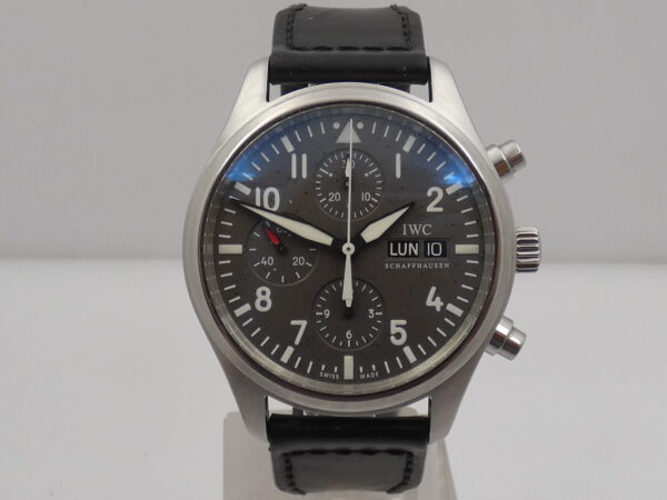 Cronografo IWC Flieger Pilot Day-Date 42mm IW3717 Automatico Acciaio ANNI '2000