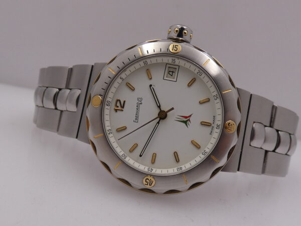Eberhard & Co. Fly Matic Frecce Tricolori 42007 18Kt G.F. & Acciaio Automatico Anni 2000