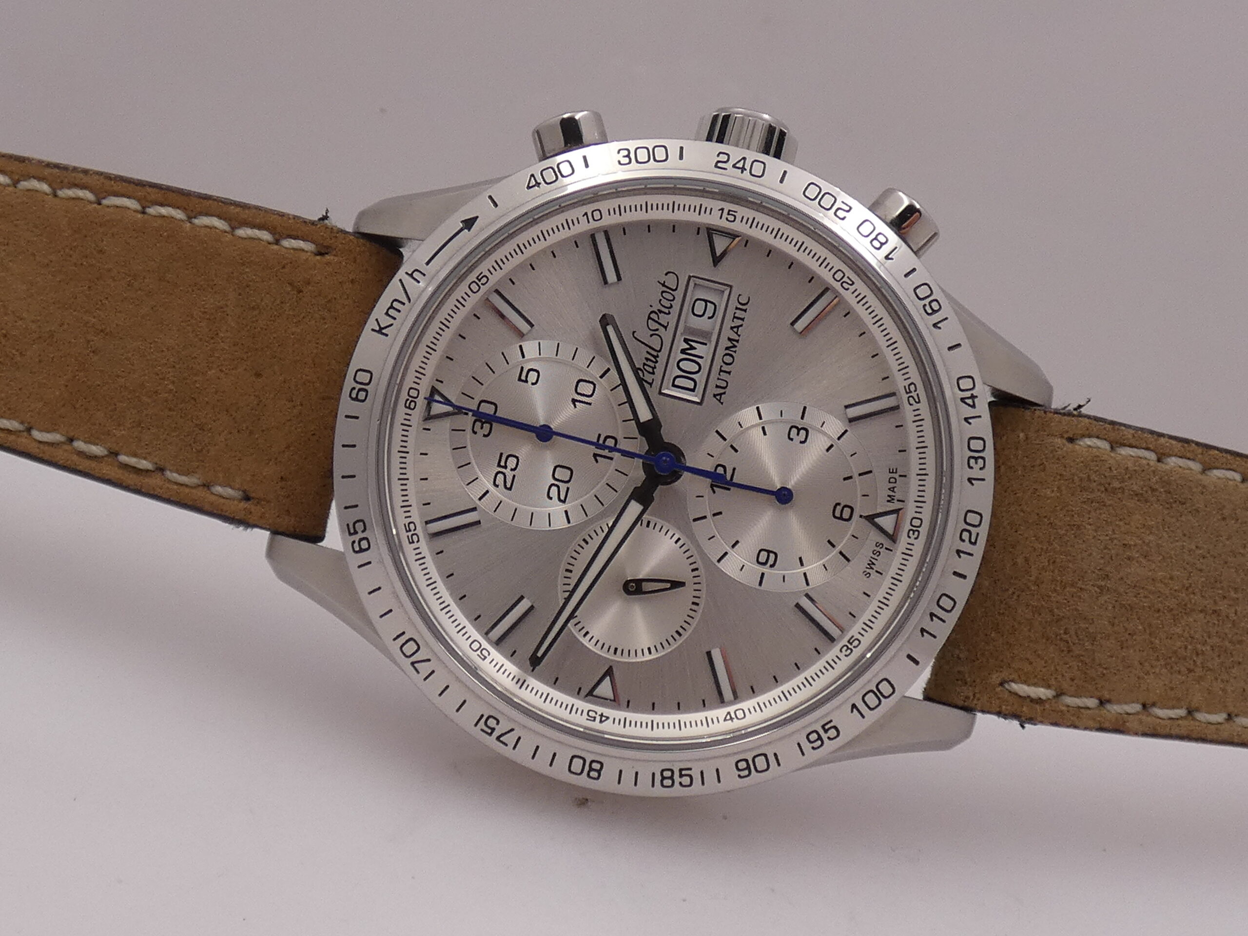 Cronografo Paul Picot Gentleman Sport 2127S 42mm LIKE NEW BOX&PAPERS Automatico Anno 2020 Acciaio - immagine 5