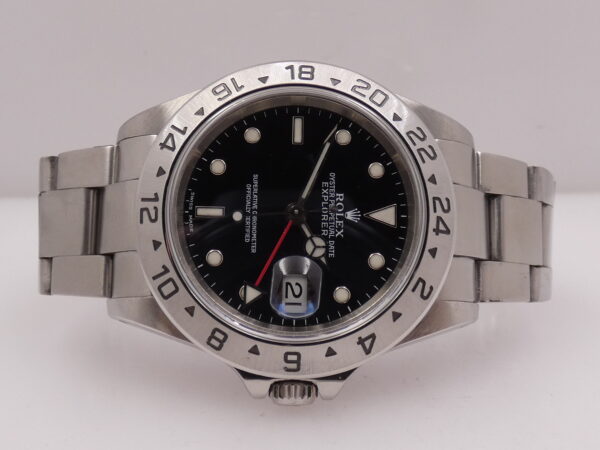 Rolex Explorer II 16570 JUST SERVICED Black Dial Anno 2002 Automatico Acciaio Braccialato Oyster