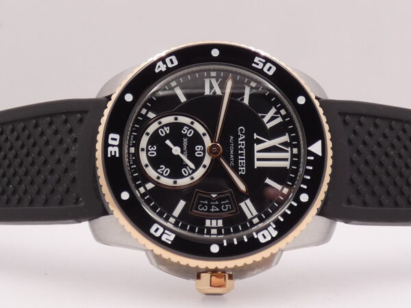 Cartier Calibre de Cartier Diver 3729 Ghiera Oro Rosa 18Kt WITH PAPERS Anno 2016 TOP CONDITION Ghiera Nera in Ceramica Automatico Acciaio