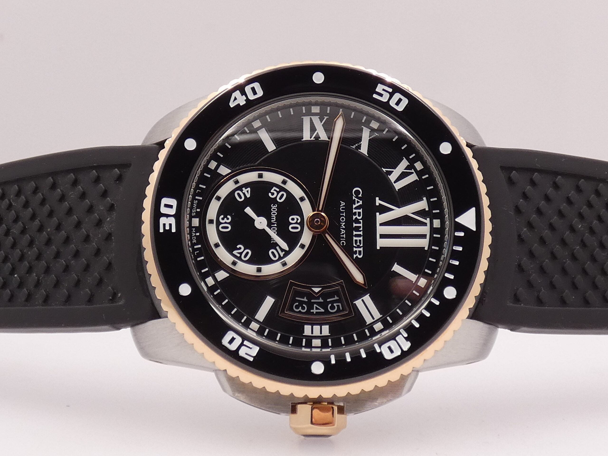 Cartier Calibre de Cartier Diver 3729 Ghiera Oro Rosa 18Kt WITH PAPERS Anno 2016 TOP CONDITION Ghiera Nera in Ceramica Automatico Acciaio - immagine 7