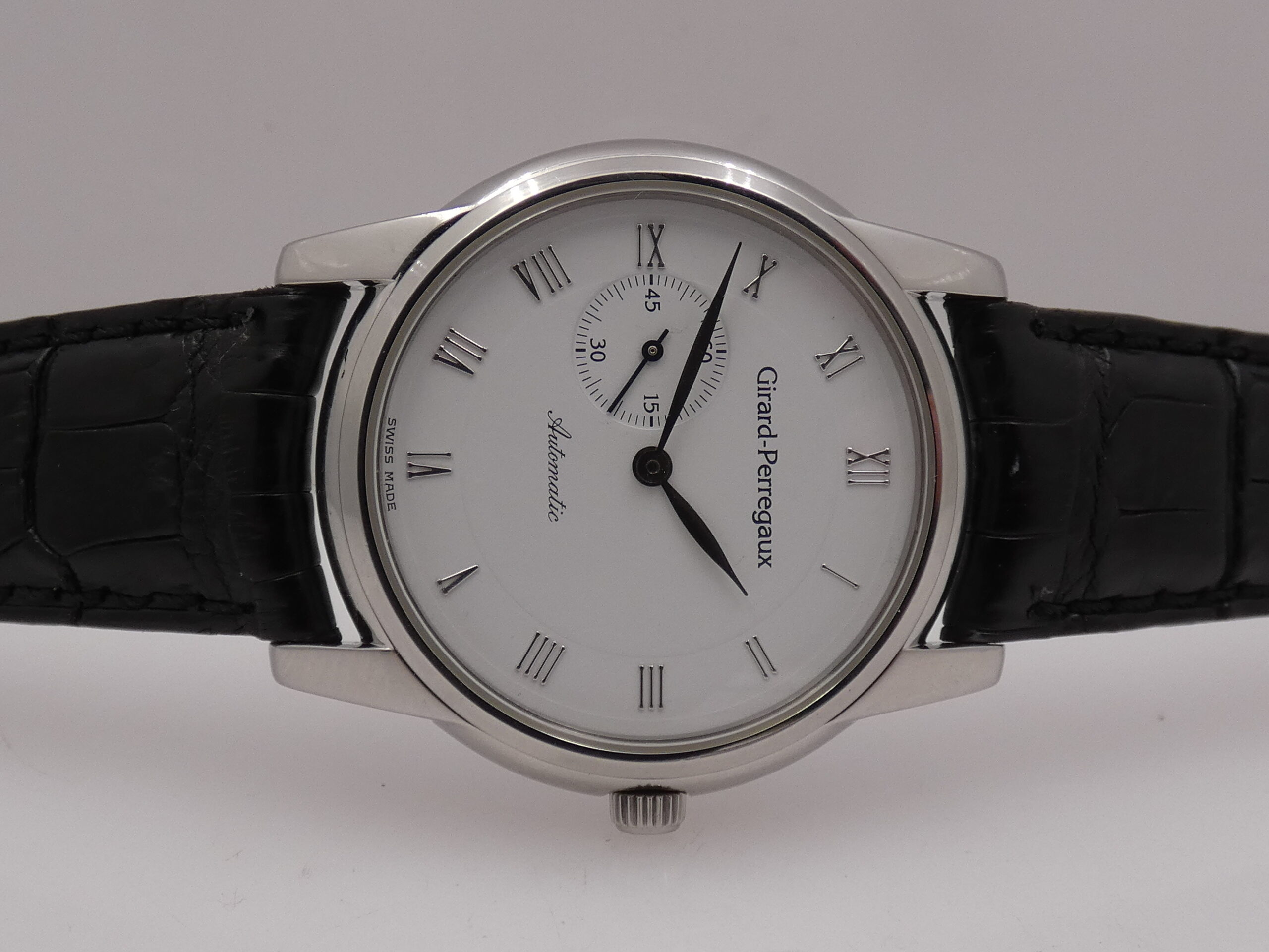 Girard Perregaux Small Second 9050 Automatico White Dial Acciaio ANNI 90 Classic Watch - immagine 7
