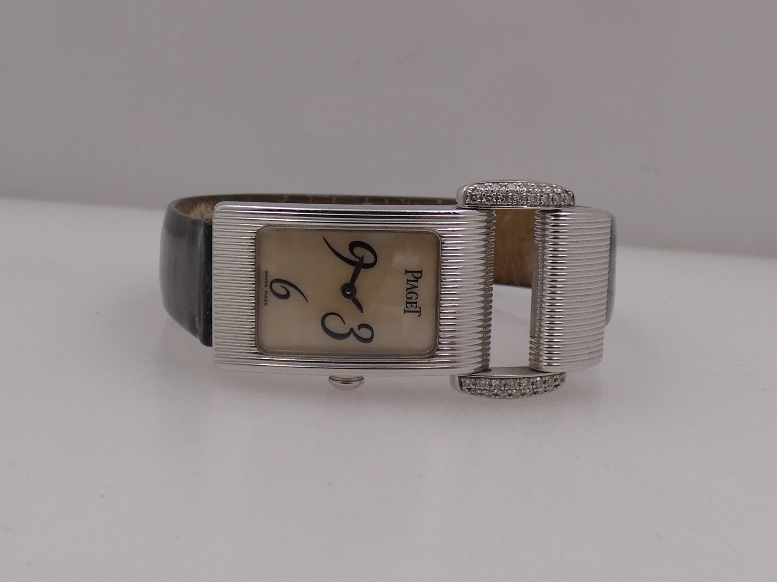 Piaget Protocole Lady 5322 Oro Bianco 18Kt & Anse Factory Diamonds M.O.P. DIAL ANNI 2000 - immagine 7