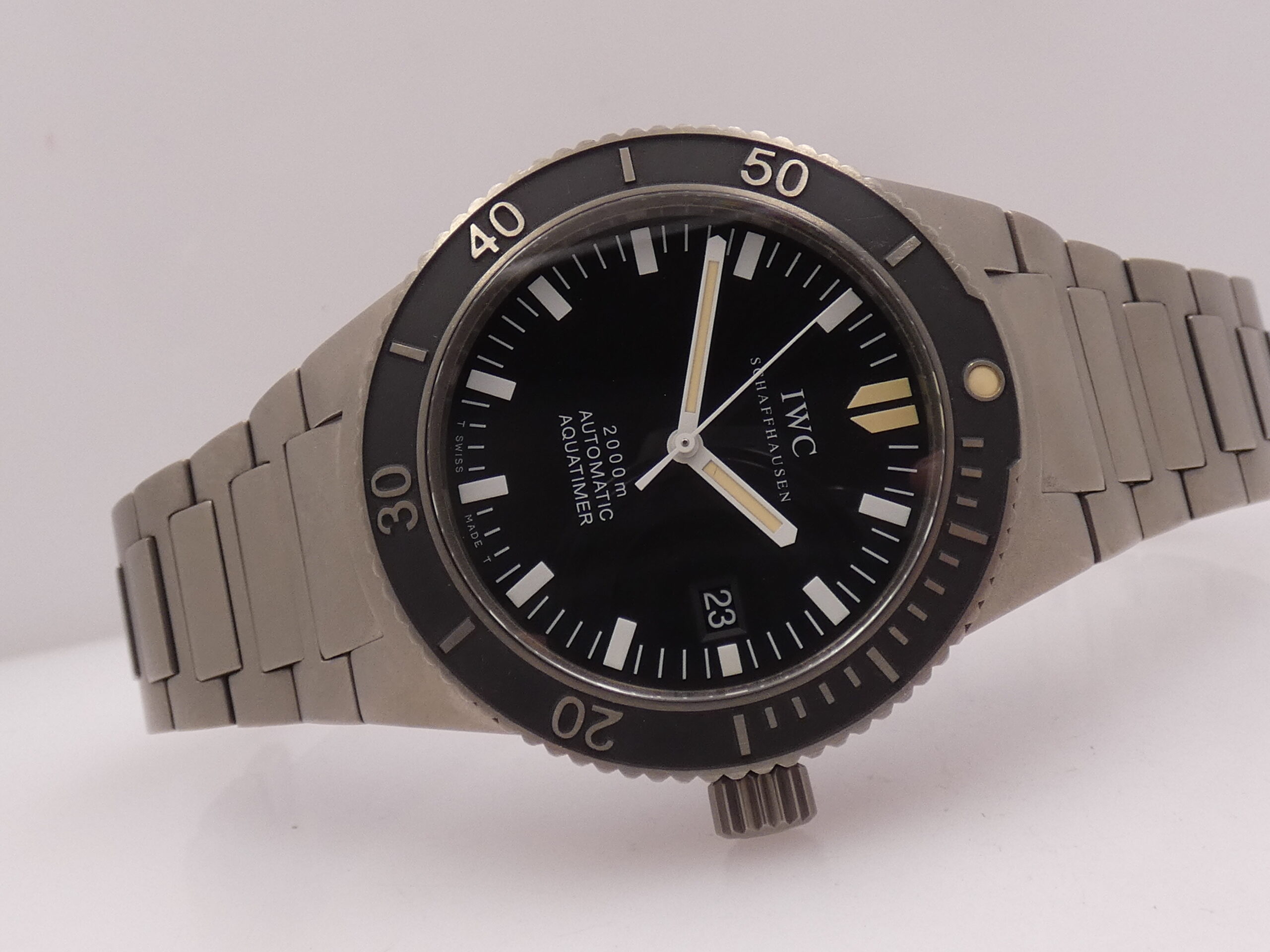 IWC Aquatimer Automatic 2000 GST 2000m IW353601 Black Dial Titanio Anni 2000 Braccialato - immagine 7