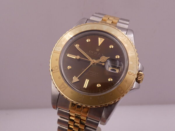 Rolex GMT-Master 16753 Brown Tiger Eye Nipple Dial Ghost Bezel ANNI 1981 18Kt Oro&Acciaio Jubilee Automatico ROOTBEER !!!
