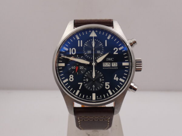 Cronografo IWC Pilot Day-Date IW3777 Edizione ' Il Piccolo Principe ' Automatico Acciaio CINTURINO SANTONI