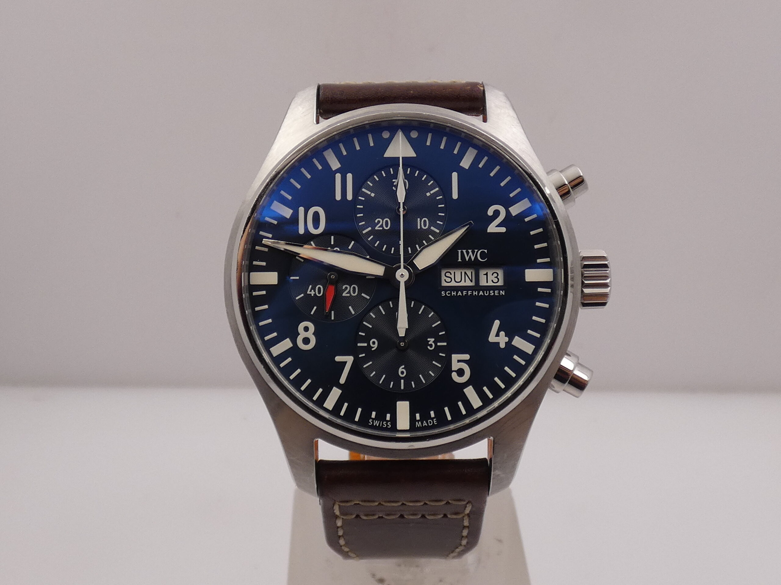 Cronografo IWC Pilot Day-Date IW3777 Edizione ' Il Piccolo Principe ' Automatico Acciaio CINTURINO SANTONI - immagine 7