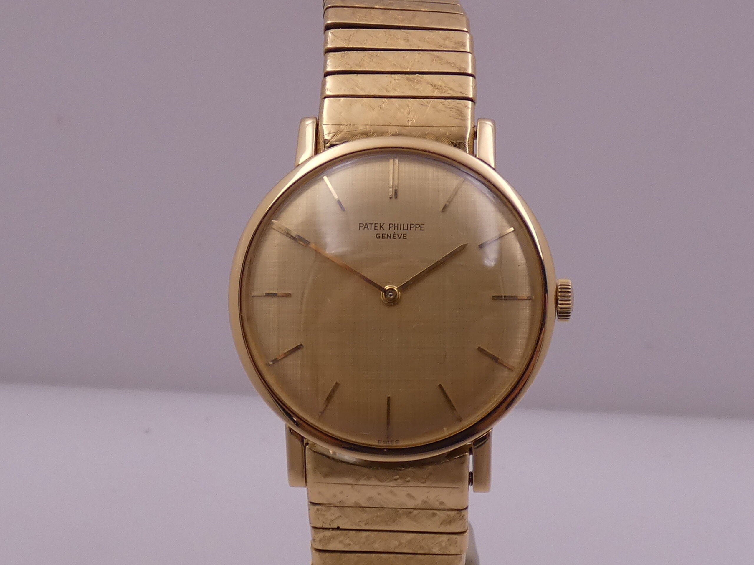 Patek Philippe Calatrava 3426 Bracciale Bark Oro Massiccio 18Kt Texured Dial ANNO 1965 Manuale Vintage - immagine 7