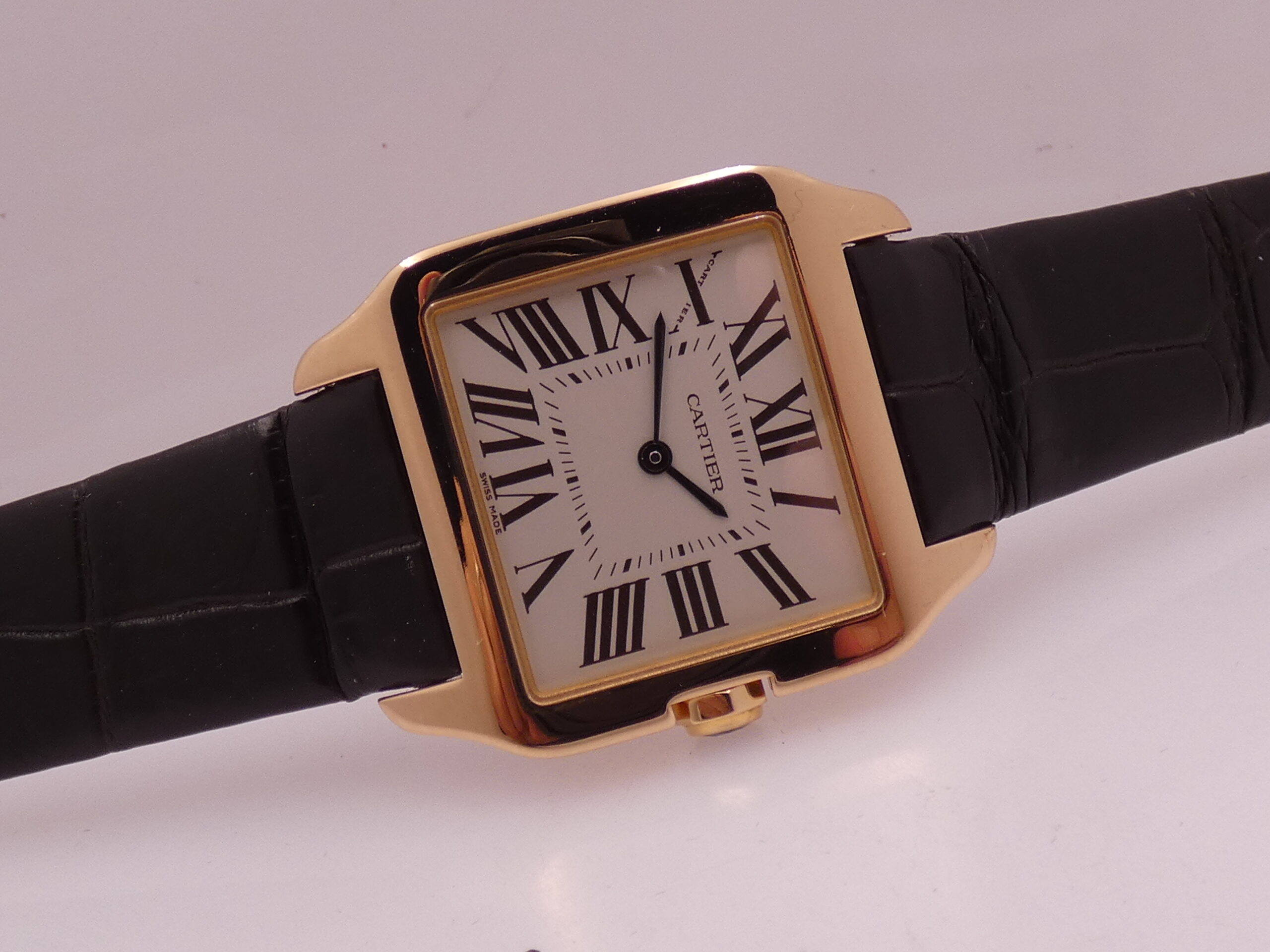 Cartier Santos Dumont 30mm 2788 Oro Rosa 18Kt LIKE NEW BOX&PAPERS Anno 2018 Ref. W2009251 - immagine 7