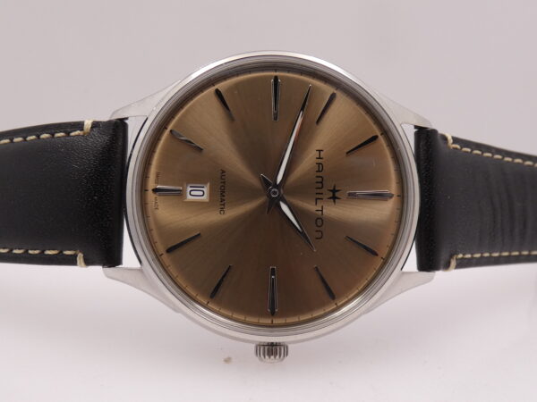 Hamilton Jazzmaster Thinline NEW BOX&PAPERS Beige Soleil Dial Automatico Acciaio Ref. H385250
