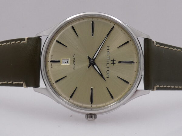 Hamilton Jazzmaster Thinline NEW BOX&PAPERS Light Green Soleil Dial Automatico Acciaio Ref. H385250