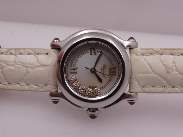Chopard Happy Sport Lady M.O.P. & Diamanti Fluttuanti Quadrante "Happy" Anni 2000's Acciaio Ref. 27/8245-21