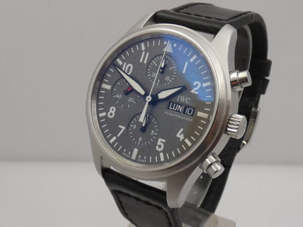 Cronografo IWC Flieger Pilot Day-Date 42mm IW3717 Automatico Acciaio ANNI '2000