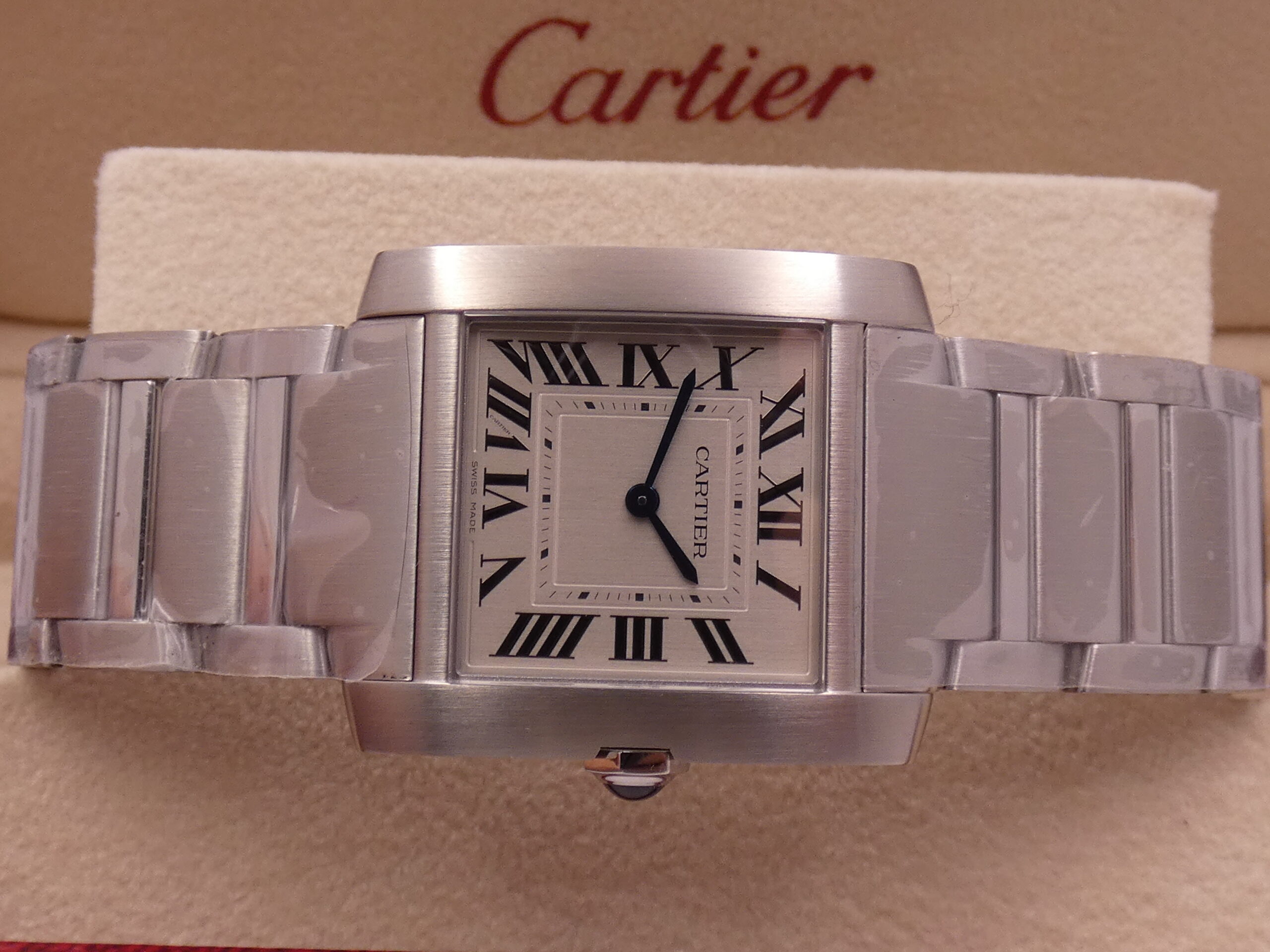 Cartier Tank Française 4476 NUOVO FULL STICKERED with TAG PRICE Acciaio Ref. WSTA0074 - immagine 6