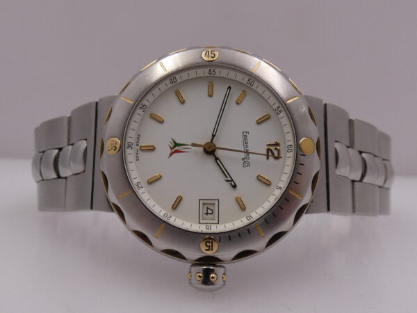 Eberhard & Co. Fly Matic Frecce Tricolori 42007 18Kt G.F. & Acciaio Automatico Anni 2000