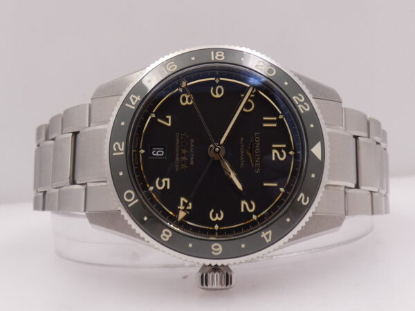 Longines Zulu Time GMT LIKE NEW BOX PAPERS & COSC GREEN Bezel Anno 2024 Automatico Acciaio L3.802.4