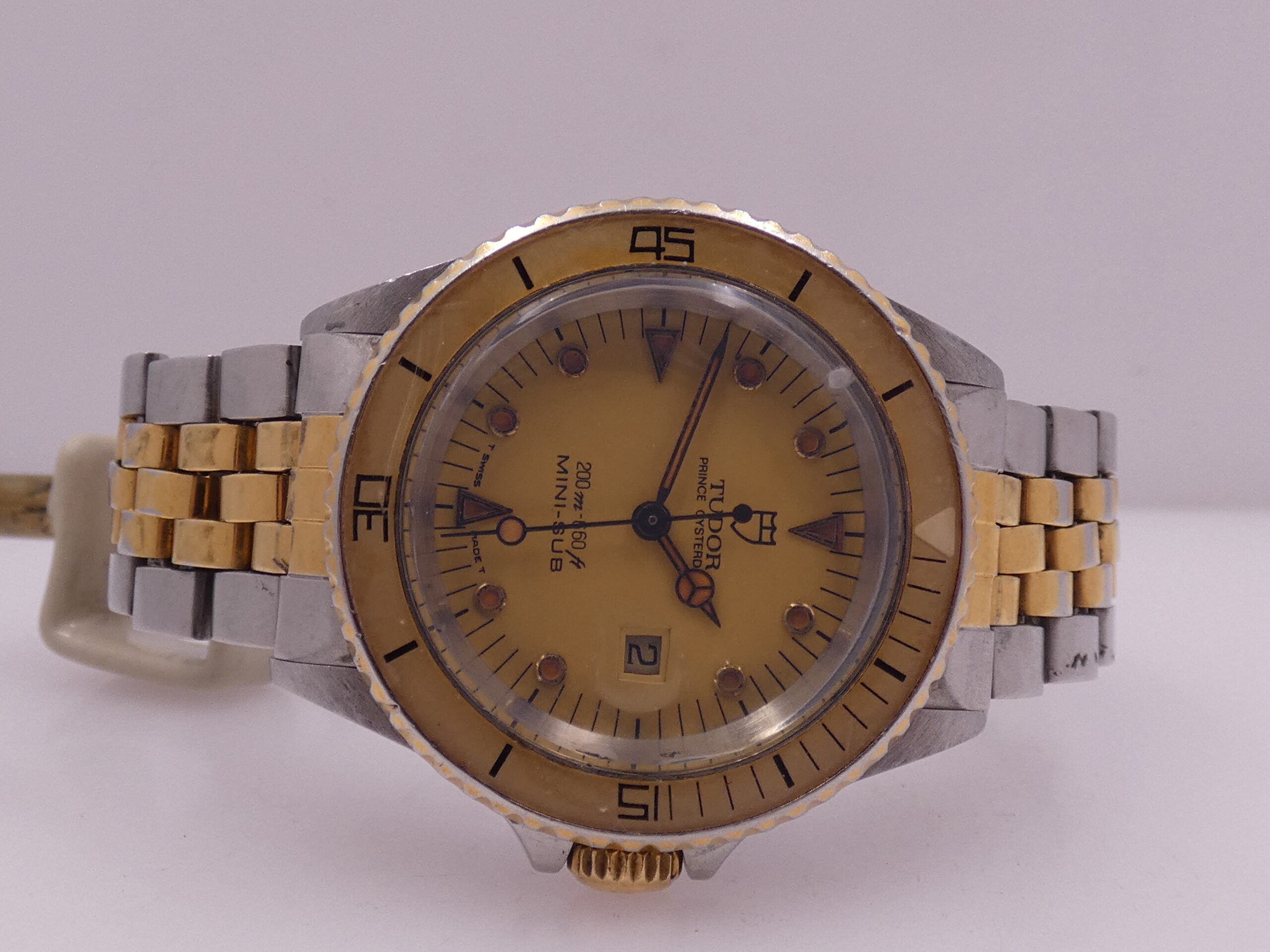 Tudor Prince Oysterdate Mini Sub 94401 By Rolex Nipple Dial Automatico Acciaio & 18Kt G.F. Anno 1988 - immagine 6