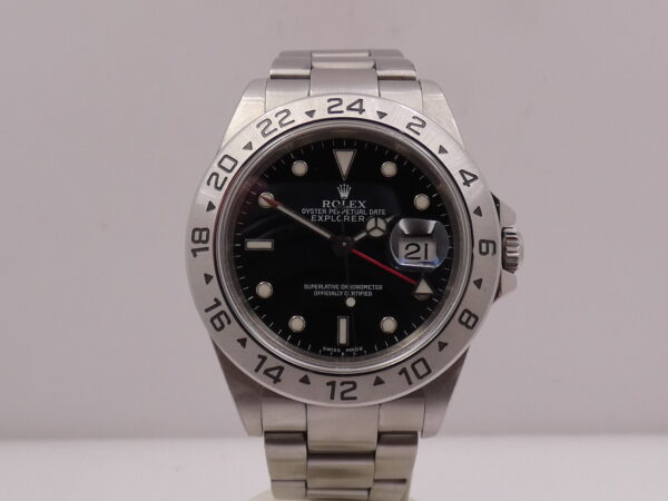 Rolex Explorer II 16570 JUST SERVICED Black Dial Anno 2002 Automatico Acciaio Braccialato Oyster