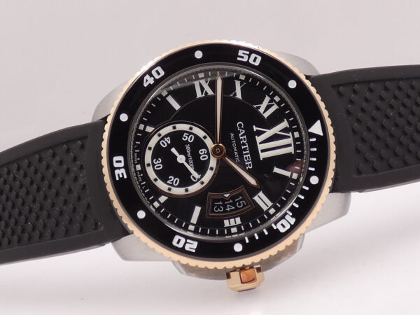 Cartier Calibre de Cartier Diver 3729 Ghiera Oro Rosa 18Kt WITH PAPERS Anno 2016 TOP CONDITION Ghiera Nera in Ceramica Automatico Acciaio